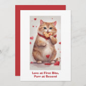 Niedlicher Valentinstag-Cartoon Feiertagskarte (Vorne/Hinten)