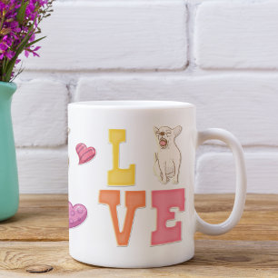 Niedlicher Valentinstag Chihuahua-Hund-Lover-Gesch Kaffeetasse