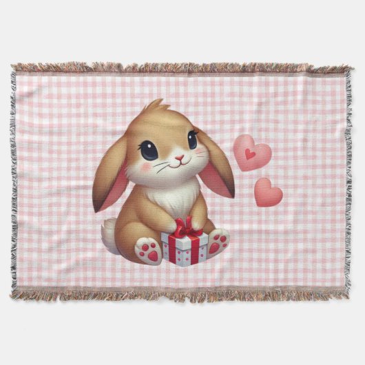 Niedlicher Valentinstag Decke (Vorderseite)