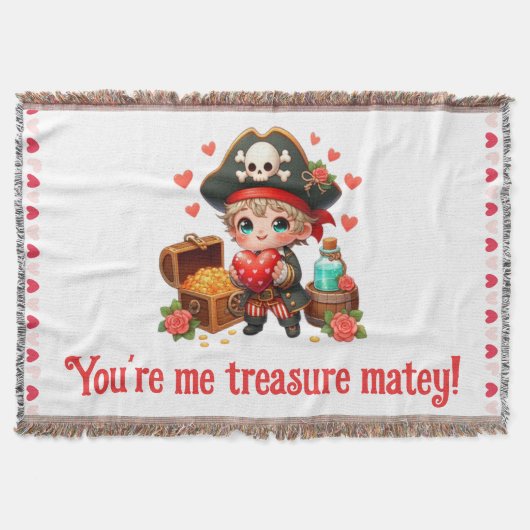 Niedlicher Valentinstag Decke (Vorderseite)