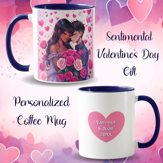 Niedlicher Valentinstag des Anime-Anime Tasse