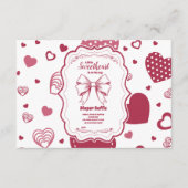 Niedlicher Valentinstag Diapper Raffle Begleitkarte (Vorderseite)