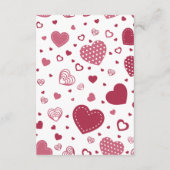 Niedlicher Valentinstag Diapper Raffle Begleitkarte (Rückseite)