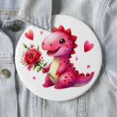 Niedlicher Valentinstag-Dinosaurier Button (Beispiel)