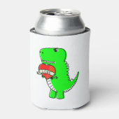 Niedlicher Valentinstag Dinosaurier Dosenkühler (Kanne Vorderseite)