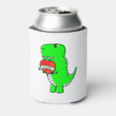 Niedlicher Valentinstag Dinosaurier Dosenkühler (Kanne Rückseite)