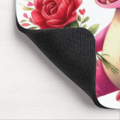 Niedlicher Valentinstag-Dinosaurier Mousepad (Ecke)