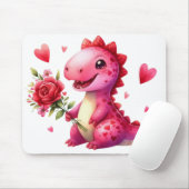Niedlicher Valentinstag-Dinosaurier Mousepad (Mit Mouse)
