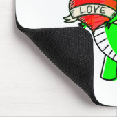 Niedlicher Valentinstag Dinosaurier Mousepad (Ecke)