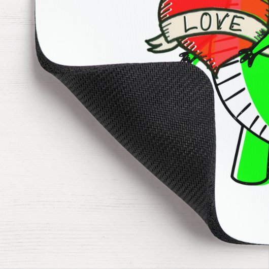 Niedlicher Valentinstag Dinosaurier Mousepad (Ecke)