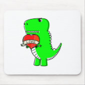 Niedlicher Valentinstag Dinosaurier Mousepad (Vorne)