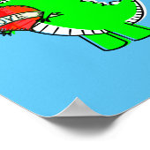 Niedlicher Valentinstag Dinosaurier Poster (Ecke)