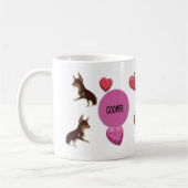 Niedlicher Valentinstag Doberman Dog Lover Kaffeetasse (Links)