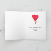 Niedlicher Valentinstag Elefant des Spaßes Feiertagskarte (Innenseite)