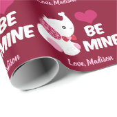 Niedlicher Valentinstag Elefant sein meine Geschenkpapier (Rolleneckpunkt)