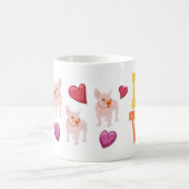 Niedlicher Valentinstag Englischer Bulldog-Lover-G Kaffeetasse (Mittel)