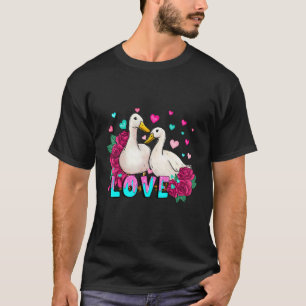 Niedlicher Valentinstag Ente Lovers Funny Valentin T-Shirt