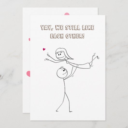 niedlicher Valentinstag Feiertagskarte (Vorne/Hinten)