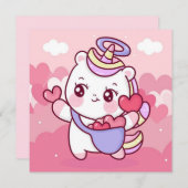 Niedlicher Valentinstag Feiertagskarte (Vorne/Hinten)