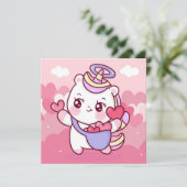 Niedlicher Valentinstag Feiertagskarte (Stehend Vorderseite)