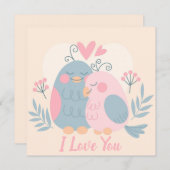 Niedlicher Valentinstag Feiertagskarte (Vorne/Hinten)