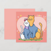 Niedlicher Valentinstag Feiertagskarte (Vorne/Hinten)