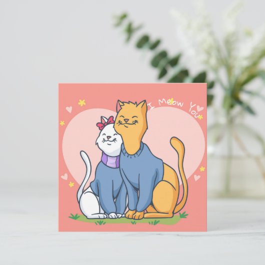 Niedlicher Valentinstag Feiertagskarte (Stehend Vorderseite)