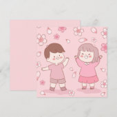 Niedlicher Valentinstag Feiertagskarte (Vorne/Hinten)