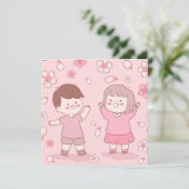 Niedlicher Valentinstag Feiertagskarte (Stehend Vorderseite)
