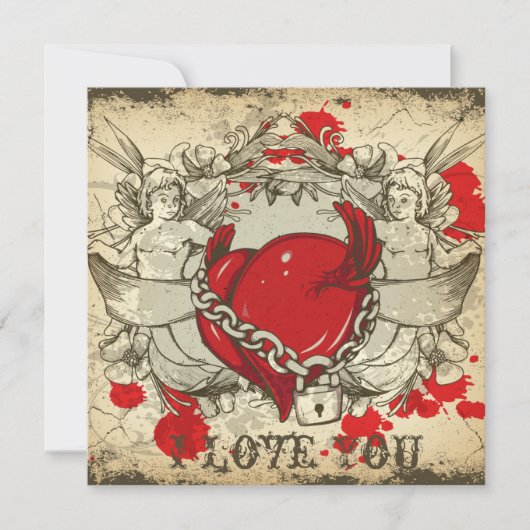 Niedlicher Valentinstag Feiertagskarte (Vorderseite)