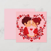 Niedlicher Valentinstag Feiertagskarte (Vorne/Hinten)