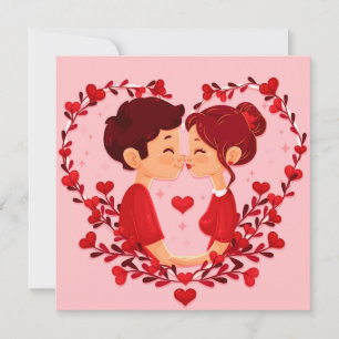 Niedlicher Valentinstag Feiertagskarte
