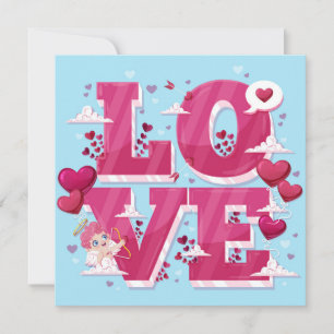 Niedlicher Valentinstag Feiertagskarte