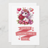 Niedlicher Valentinstag Feiertagskarte (Vorne/Hinten)