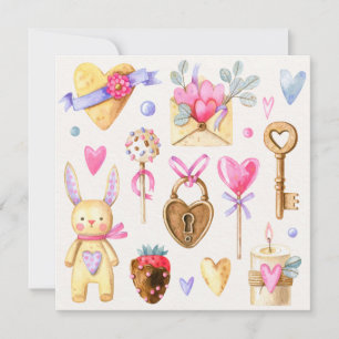 Niedlicher Valentinstag Feiertagskarte