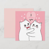 Niedlicher Valentinstag Feiertagskarte (Vorne/Hinten)