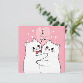 Niedlicher Valentinstag Feiertagskarte (Stehend Vorderseite)