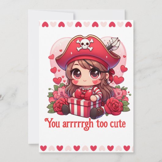Niedlicher Valentinstag Feiertagskarte (Vorderseite)