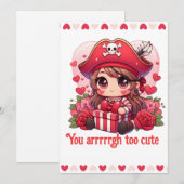 Niedlicher Valentinstag Feiertagskarte (Vorne/Hinten)