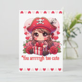 Niedlicher Valentinstag Feiertagskarte (Stehend Vorderseite)