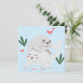 Niedlicher Valentinstag Feiertagskarte (Stehend Vorderseite)