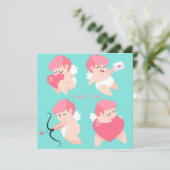 Niedlicher Valentinstag Feiertagskarte (Stehend Vorderseite)