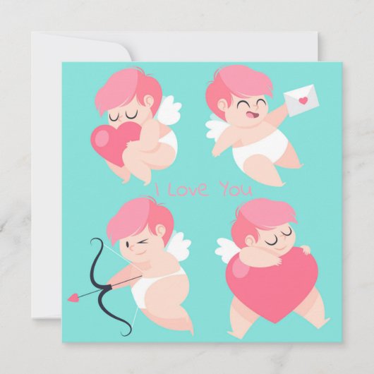 Niedlicher Valentinstag Feiertagskarte (Vorderseite)