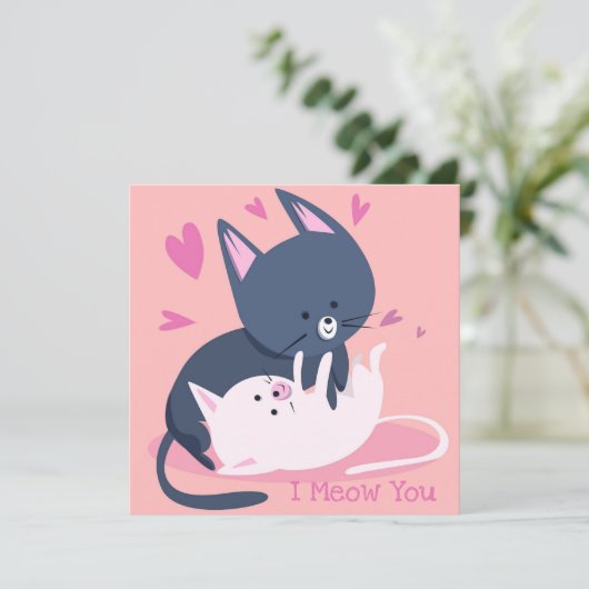 Niedlicher Valentinstag Feiertagskarte (Stehend Vorderseite)