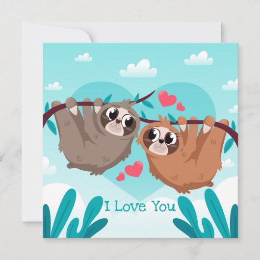 Niedlicher Valentinstag Feiertagskarte (Vorderseite)
