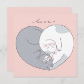 Niedlicher Valentinstag Feiertagskarte (Vorne/Hinten)
