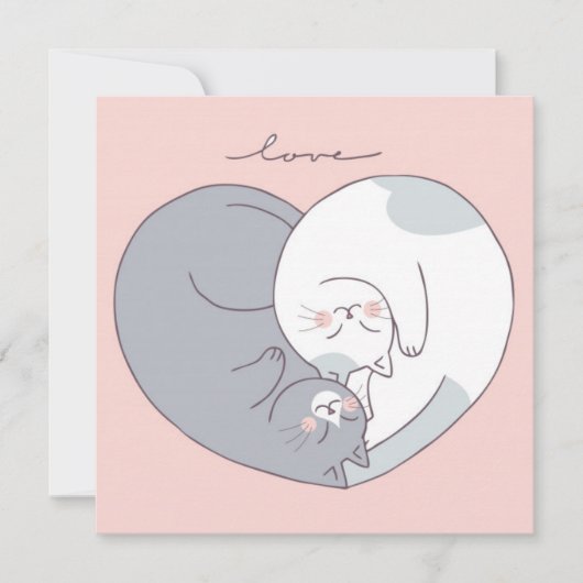 Niedlicher Valentinstag Feiertagskarte (Vorderseite)