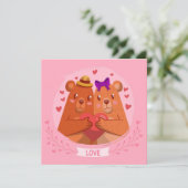 Niedlicher Valentinstag Feiertagskarte (Stehend Vorderseite)