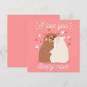 Niedlicher Valentinstag Feiertagskarte (Vorne/Hinten)