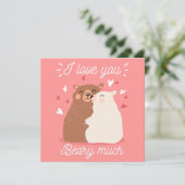 Niedlicher Valentinstag Feiertagskarte (Stehend Vorderseite)